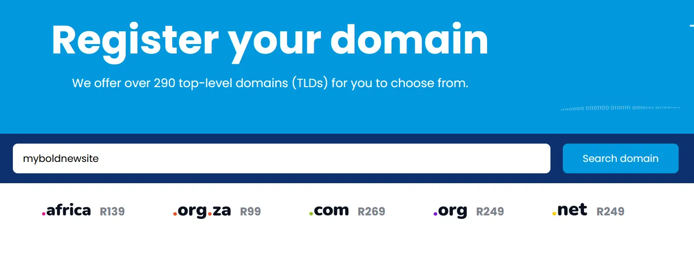Cloud's Domain Name Search Bar Tool